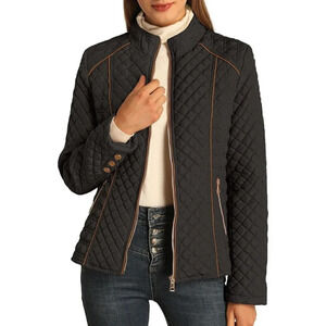 ❤️Women's Stand  Collar Lightweight Gilet Quilted Puffer Padded Zip Coat - Black